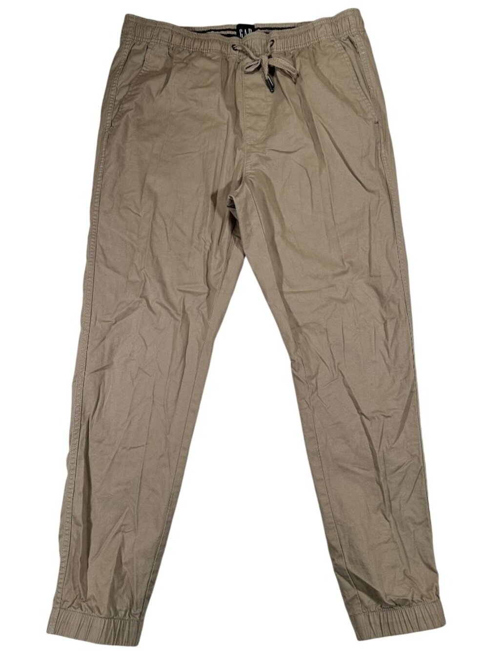 Gap Mens Jogger Pants M Khaki Stretch Elastic Waist Drawstring Casual